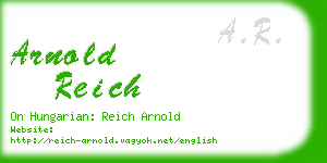 arnold reich business card